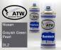 Preview: Nissan, Grayish Green Pearl, DL2: 400ml Sprühdose + 400ml Klarlack - Set, von ATW Autoteile West.